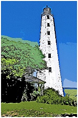 New London Harbor Light Tower 2 - Digital Painting